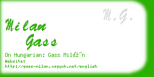 milan gass business card